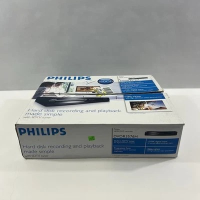 Philips DVDR3576H HDD & DVD Recorder Player w/Remote Black 2008 - Image 1 of 4