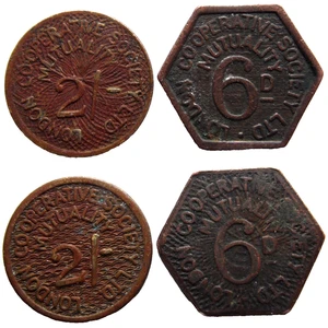 Großbritannien Token, Cooperative Society Ltd Mutuality, 2 Stück - Picture 1 of 5