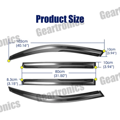 Para Toyota RAV4 JDM 2006-2012 3D ondulado estilo Mugen viseras de ventana ventilación  Foto 1 de 4