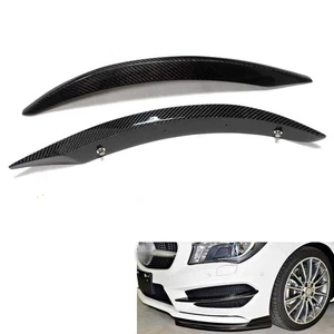REAL Carbon Fiber Front Bumper Side Canards for Benz CLA W117 C117 2013-2015 - Picture 1 of 6