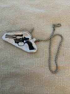 Andy Warhol Silver Gun Pop Art MONETA BORSA, sacchetto con zip 5" con catena 16" - Foto 1 di 4