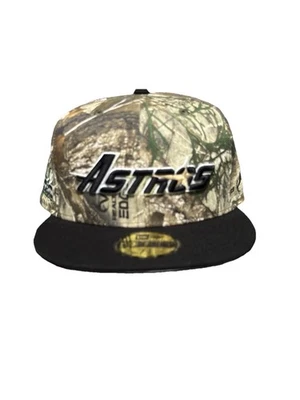Chapéu ajustável Houston Astros Realtree Camo 59FIFTY verde UV tamanho 7 5/8 novo - Imagem 1 de 4