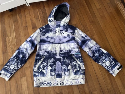 BURTON Men's The White Collection Blue & White Snowboard Jacket Size Small - Image 1 of 4