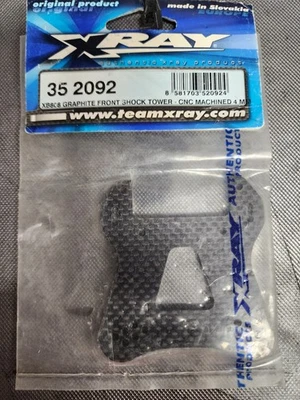 XRAY 4mm CNC Machined Graphite Carbon Fiber Front Shock Tower XB808 XRA 352092 - Image 1 of 3