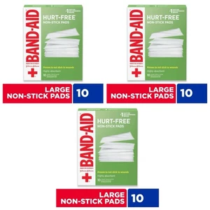 3 - Pflaster verletzungsfreie Antihaft-Pads groß 3 in x 4 in 10 Stück/Box 30 insgesamt - Bild 1 von 5