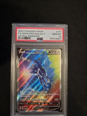 Origin Forme Dialga V PSA 10 Alternate Art 177/189 Astral Radiance Pokemom - Image 1 of 2