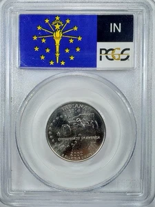 2002 P INDIANA STATE QUARTER PCGS MS68 FLAG LABEL - Picture 1 of 4