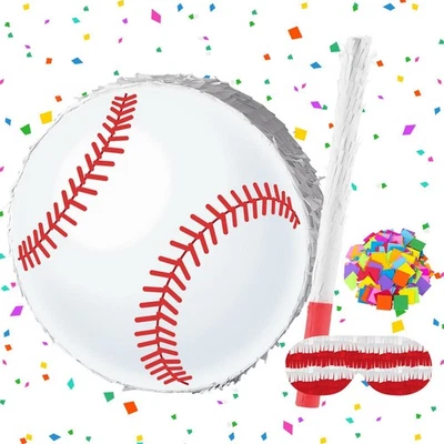 Baseball Piñata Decor Kids Entertainment Accessories Sports Balls Confetti - Bild 1 von 4