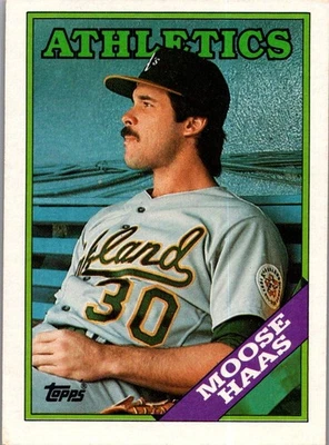 1988 Topps Moose Haas #606 Oakland Athletics - Image 1 of 2