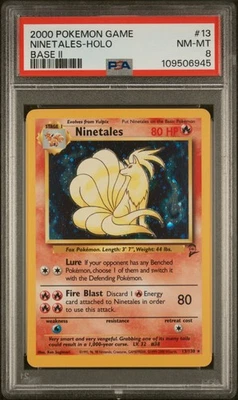 Ninetales Holo Base Set 2 PSA 8 2000 Pokemon Game Base Set 2 #13 - Image 1 of 2