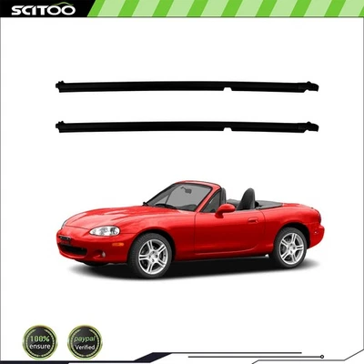 For 1990-2005 Mazda Miata Pair Front Window Scraper Seal Belt Weatherstrip - Image 1 of 4