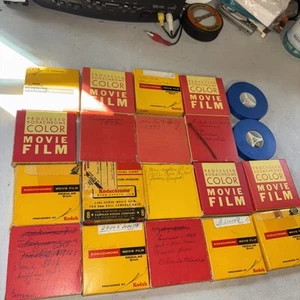 Menge 20 SUPER 8 Film Film 3" Rollen blau Amerika USA Tour Ende 60er & 70er 3" - Bild 1 von 8