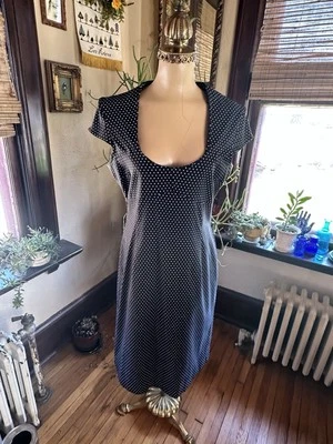 Handmade Vintage Repop Polka Dot Wiggle/Pencil Dress Rockabilly/Pin Up - Image 1 of 4