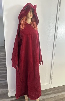 Disfraz de Halloween de RUBÍE túnica del diablo adulto rojo terciopelo cuernos con capucha unisex XXL Foto 1 de 4