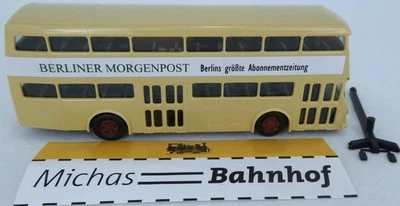 Berliner Morgenpost Doppeldecker DE Büssing Bus Berlin BVG Omnibus H0 å - Bild 1 von 4