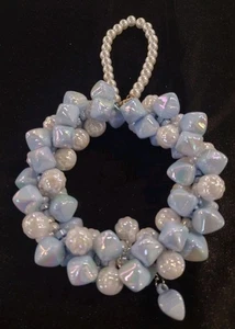 Pastel Beaded Wreath Car Rear View Mirror Hanging Door Wall Bling Decor New - Picture 1 of 3