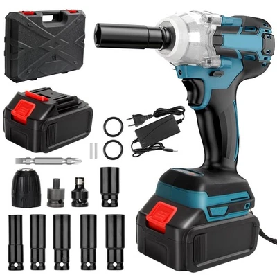 MARKENLOS 380NM Akku Schlagschrauber 1/2‘’ Ratschen Akkuschrauber Bürstenloser Makita 18V