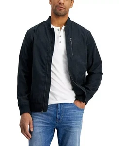 $140 Alfani Giubbotto Bomber Uomo Traforato, Elasticizzato Limousine, XL - Foto 1 di 2