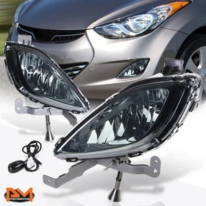 For 11-13 Hyundai Elantra 4-Dr Smoked Lens Front Bumper Fog Light/Lamp W/Switch - Picture 1 of 6