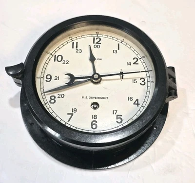 Reloj mecánico vintage M. Low envío del gobierno de Estados Unidos funciona Foto 1 de 4