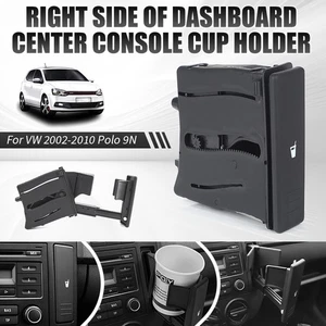 Black Car Center Console Cup Holder 6Q0858602E Fit For VW Polo 9N 2002-2010 New - Picture 1 of 14