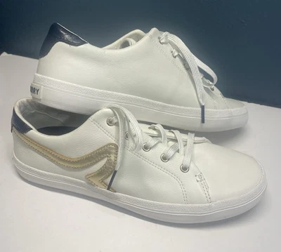 Sperry Shoes White Patent Leather Sneakers Women’s 9 Wave Sole Lace Low STS89351 - Image 1 of 4