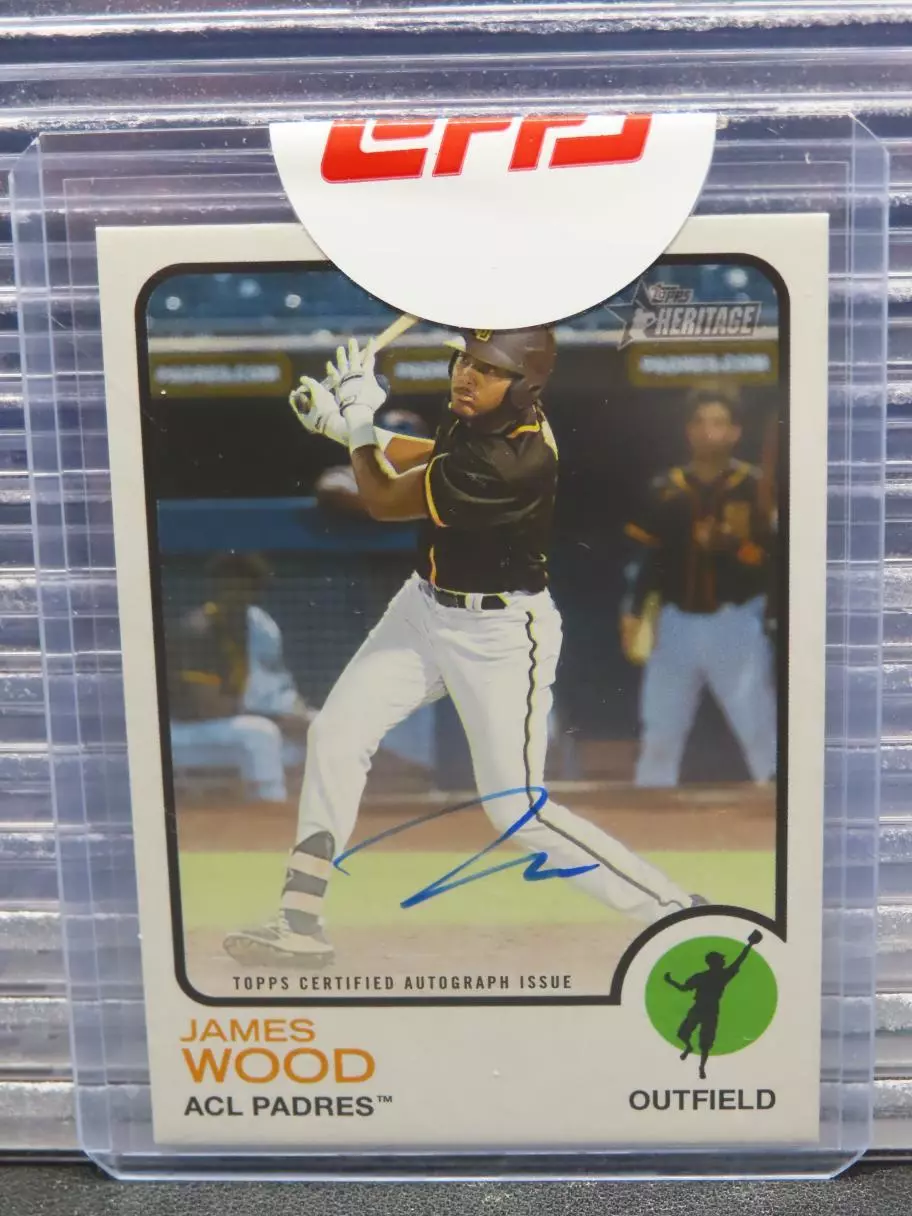 2022 Topps Heritage Minors James Wood Real One Autographs Auto #ROA-JWD Padres