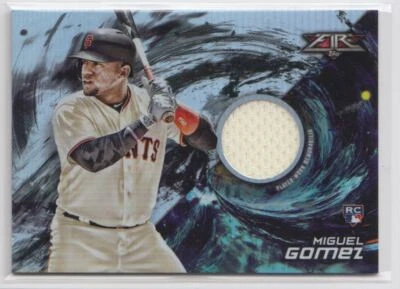 2018 Topps Fire Relics Miguel Gomez White Jersey San Francisco Giants #FR-MG - Image 1 of 2