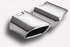 Produktbild - Duplex Auspuffblenden Endrohre Set oval eckig passend für Auspuffrohre 50-65mm