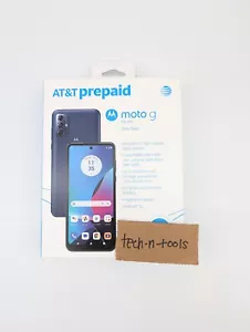 NEW AT&T Motorola Moto G Play (2023) Blue Prepaid Smartphone 6.5" HD+ 32GB - Picture 1 of 6
