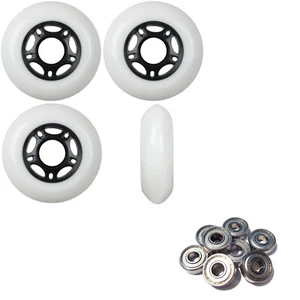 Ruedas de patín en línea 72 mm 89A para exteriores 4 piezas con Abec 5 rodamientos - Imagen 1 de 4