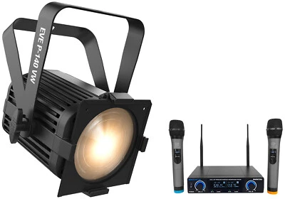 Chauvet DJ EVE P-140 VW DMX D-Fi Cool/Warm White Wash Stage Light+Wireless Mics - Image 1 of 4