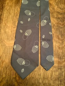 GIORGIO ARMANI Seidenkrawatte GEOMETRISCH grau und weiß Made in Italy - Bild 1 von 4