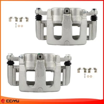 Pair Front Disc Brake Calipers w/Bracket For 2011-2019 FORD EXPLORER - Image 1 of 4