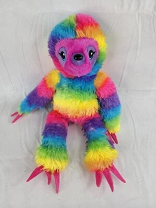 Build-A-Bear Sloth Rainbow Tie-Dye Plush Soft Toy Stuffed Animal 18" BAB neon - Picture 1 of 5