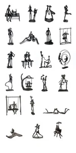 Dekofigur Eisenfigur Metallfiguren Liebespaar Love Skulptur Herz Eisen Skulptur - Bild 1 von 122