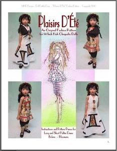 "Plaisirs D'Été" Fashion Pattern for 14" Kish Chrysalis - Picture 1 of 2