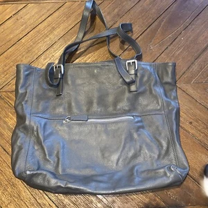 Garnet Hill grau Leder zwei Riemen gefüttert lässig Hobo Satchel Schultertasche Italien - Bild 1 von 7