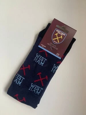 West Ham United Socks Adult Size 8-11 Birthday Christmas Gift Idea Secret Santa