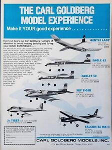 Gentle Lady RC Airplane Kit Vintage Print Ad Wall Art Decor Carl Goldberg 