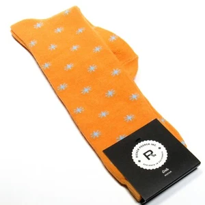 Richer Poorer Girls' Socks Asterisk Star All-over print Tangerine Size M - Picture 1 of 3