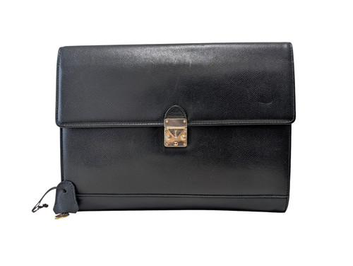 SAINT LAURENT (YSL) Borsa pochette YVES SAINT LAURENT borsa in pelle nera YSL vintage autentica