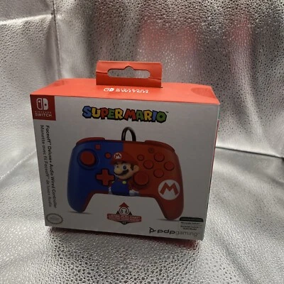  Nintendo Switch Pro Style Faceoff Audio Wired Controller - Super Mario - PDP - Image 1 of 2