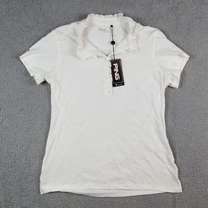 Athletic Golf Lightweight Women's Large Preppy Collar Polo Shirt Pullover Top - Picture 1 of 10