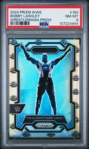2024 Panini Prizm WWE Bobby Lashley - The All Mighty Wrestlemania Prizm PSA 8 - Imagen 1 de 2