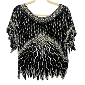 Vintage Sho Max Damenshirt mit Perlen & Pailletten Größe Large - Bild 1 von 9