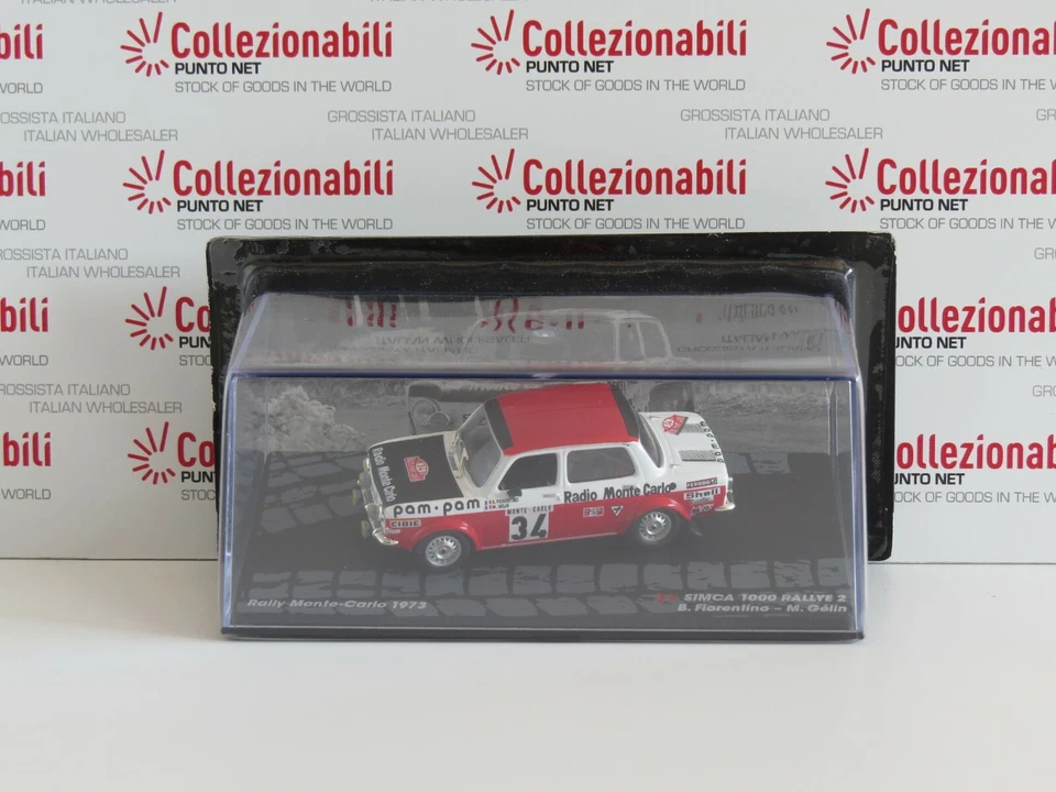 DIE-CAST SIMCA 1000 RALLYE 2 FIORENTINO - GELIN RALLY MONTECARLO 1973 1:43 #95 - Immagine 1 di 1