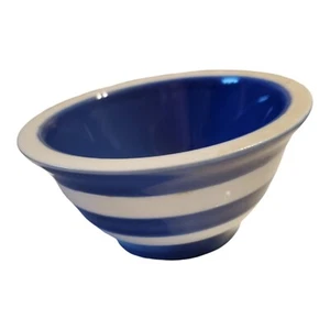 Vintage Small Blue White Swirl Ramkin, Pudding Dish, Small Planter - Picture 1 of 8