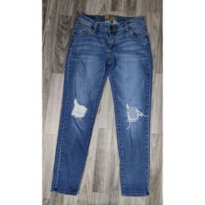 Kut From The Kloth Women Size 2  Pockets Whiskered Skinny Distressed Denim Jeans - Picture 1 of 12