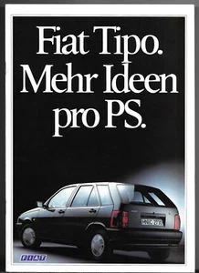 Fiat Tipo 1988-89 German Market Sales Brochure 1400 1600 DGT - Picture 1 of 1